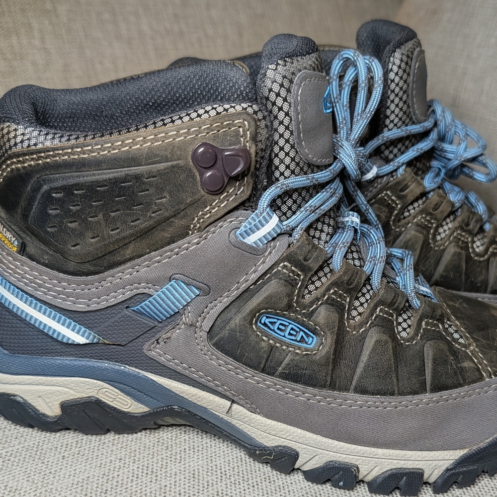 Keen Gray and Blue Hiking Boots